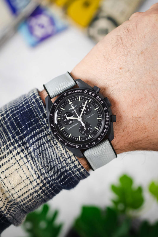 Hirsch ARNE Sailcloth Effect Performance Watch Strap - GREY