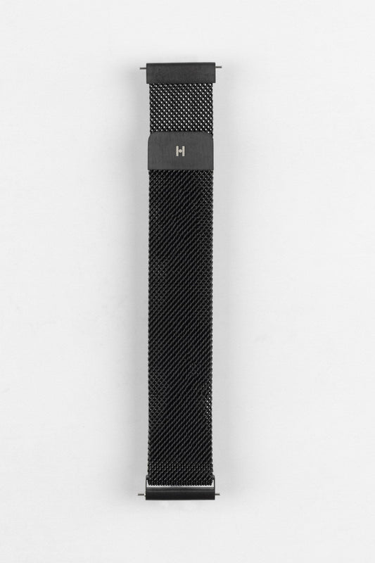 Hirsch MILANAISE Mesh Watch Band in BLACK