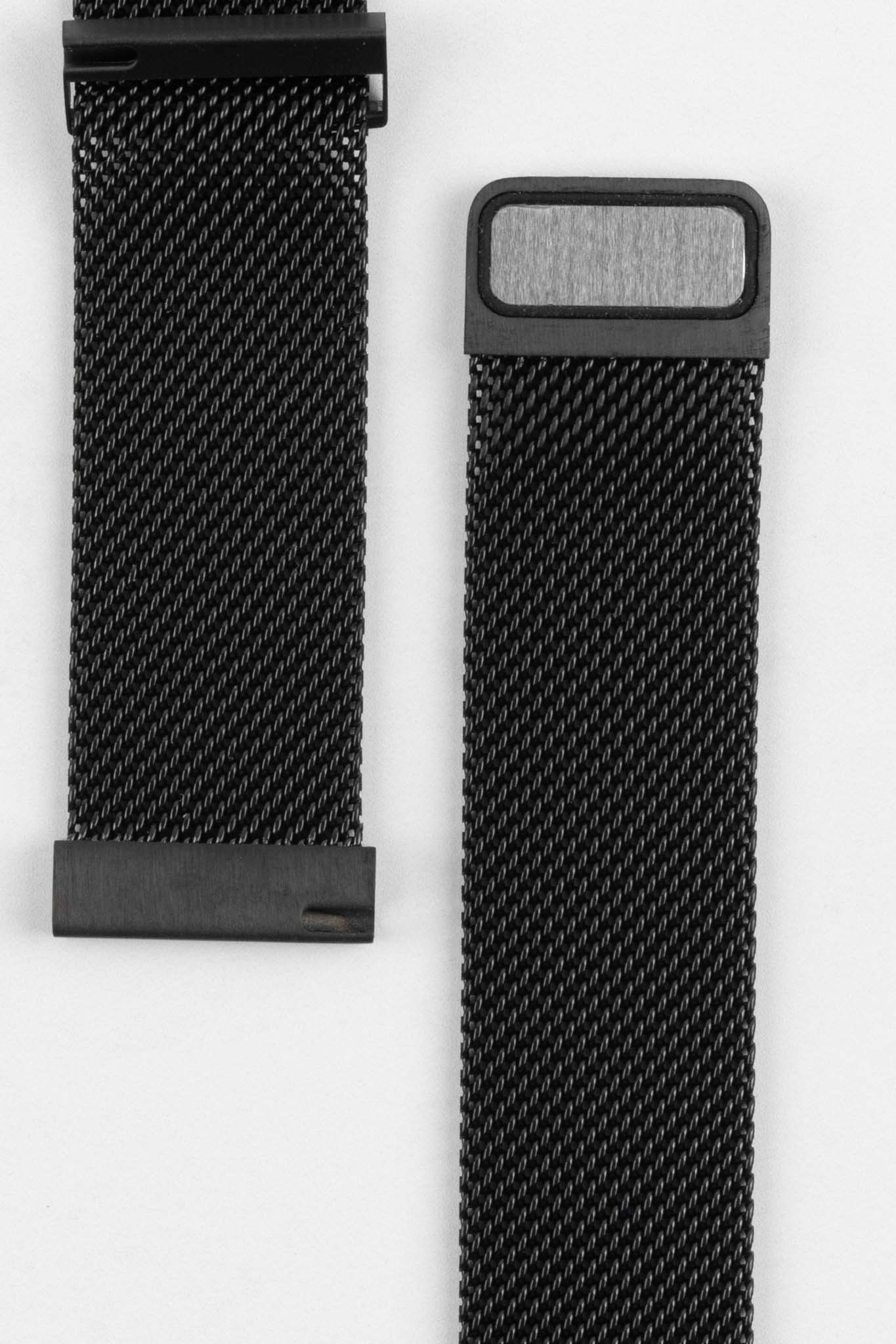 Hirsch MILANAISE Mesh Watch Band in BLACK