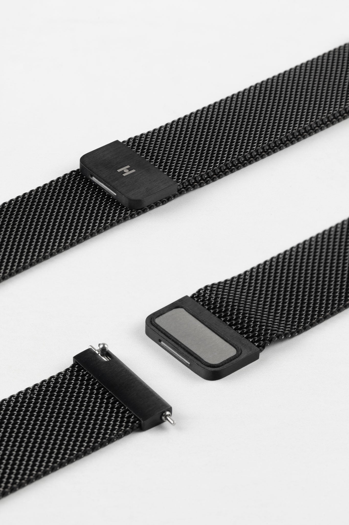 Hirsch MILANAISE Mesh Watch Band in BLACK