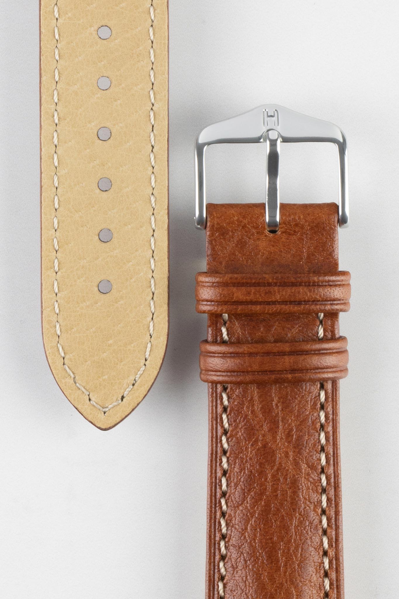 gold leather watch strap
