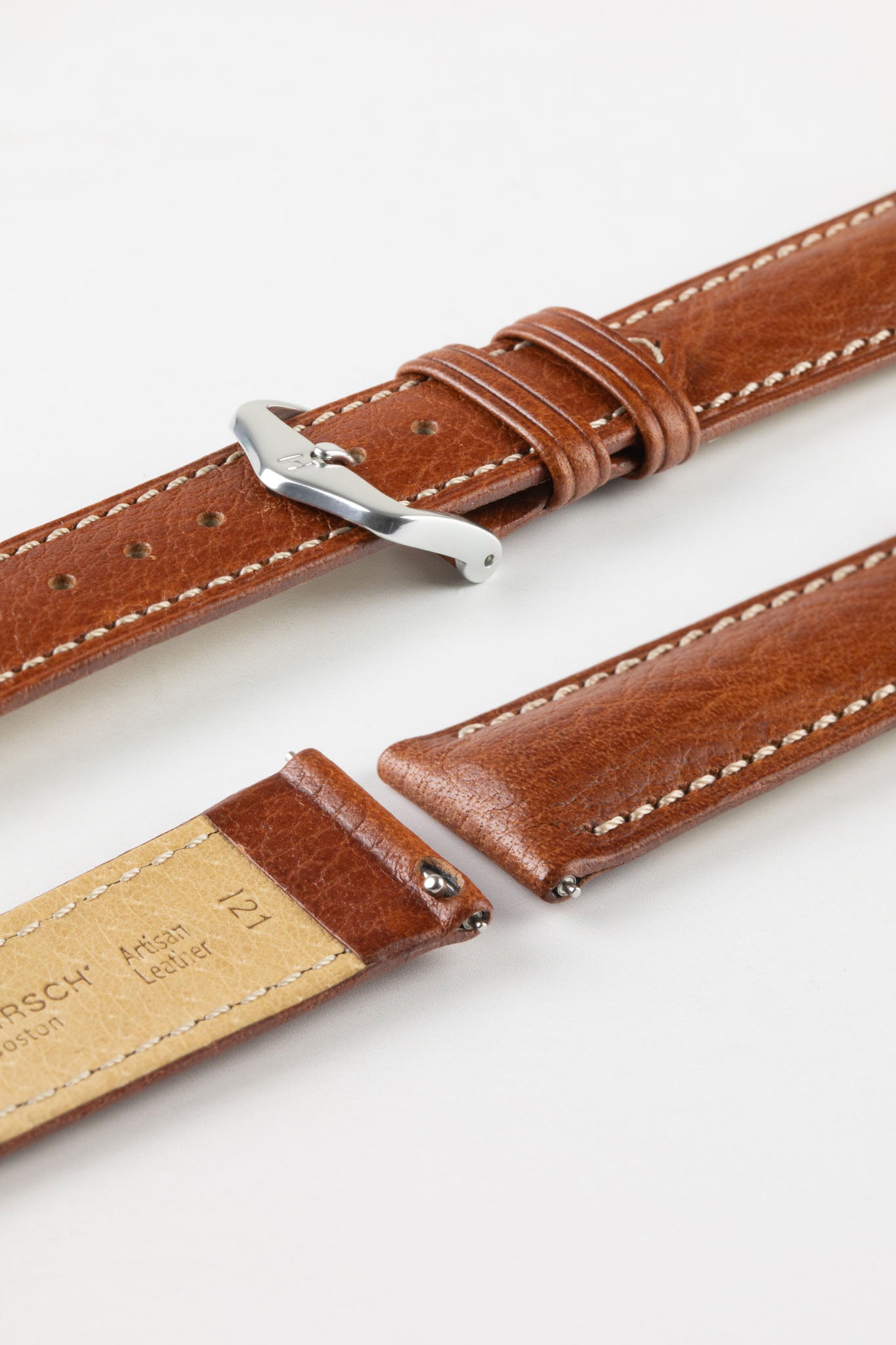 gold leather watch strap