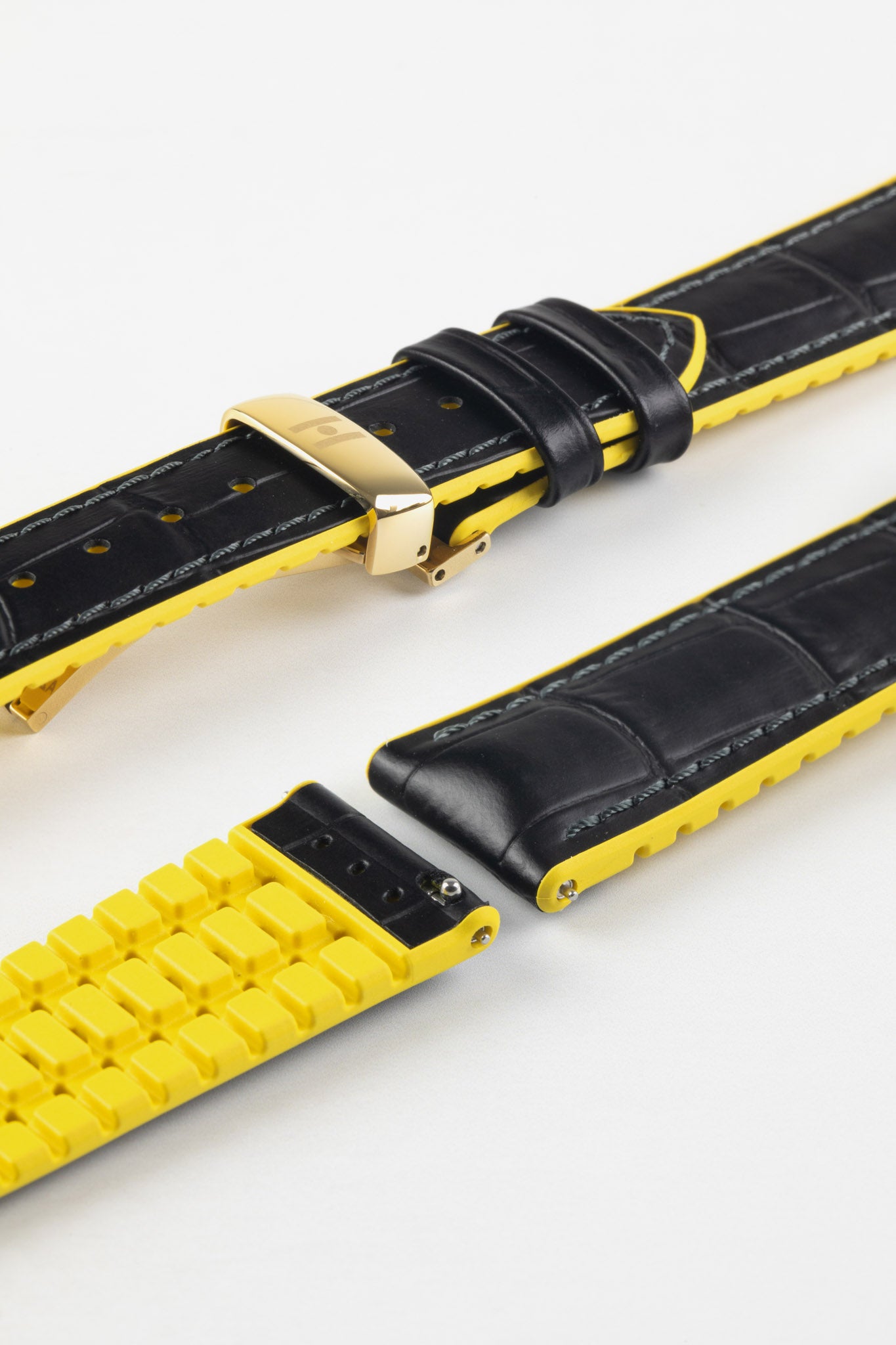 black and yellow strap