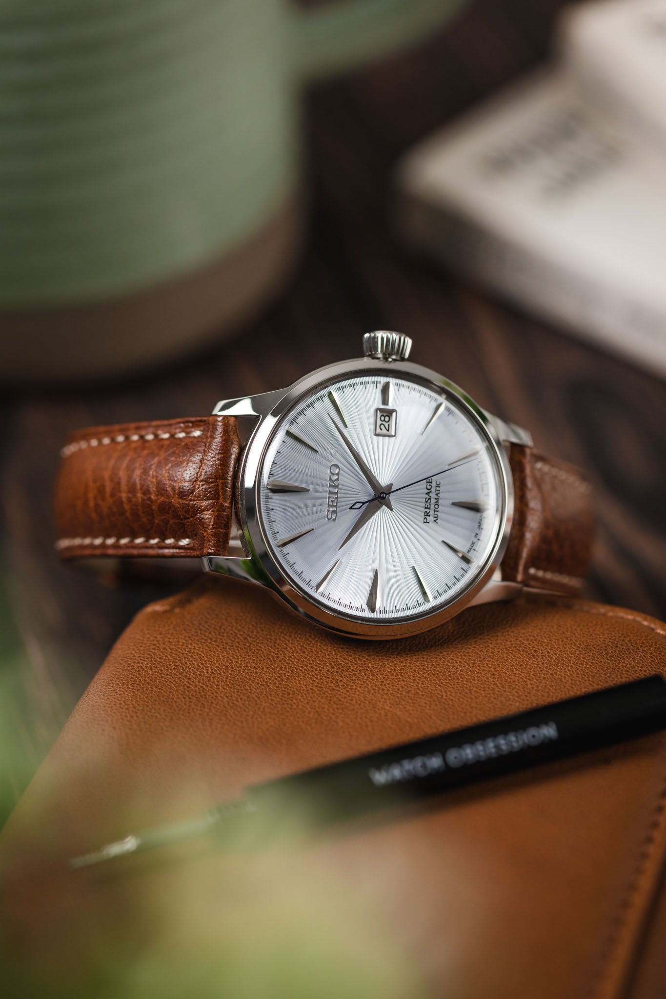 gold leather watch strap