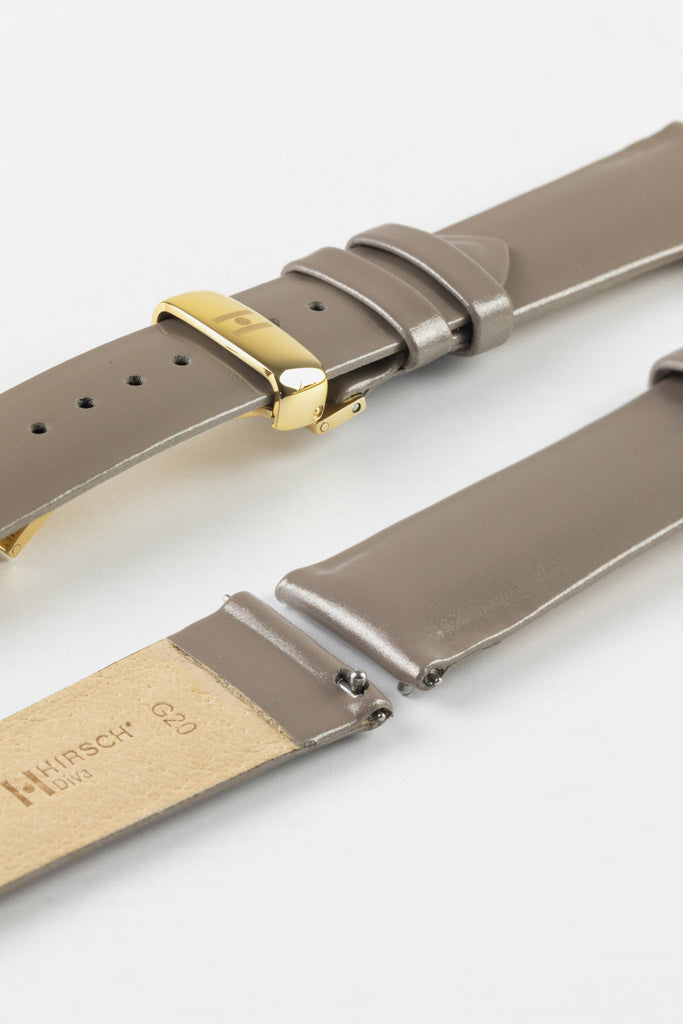 Silver Leather Watch Strap