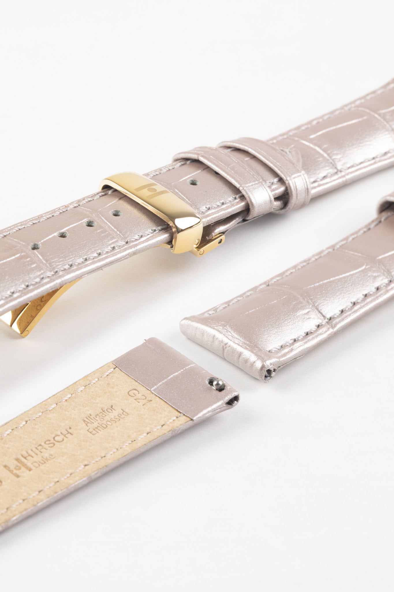 silver watch strap