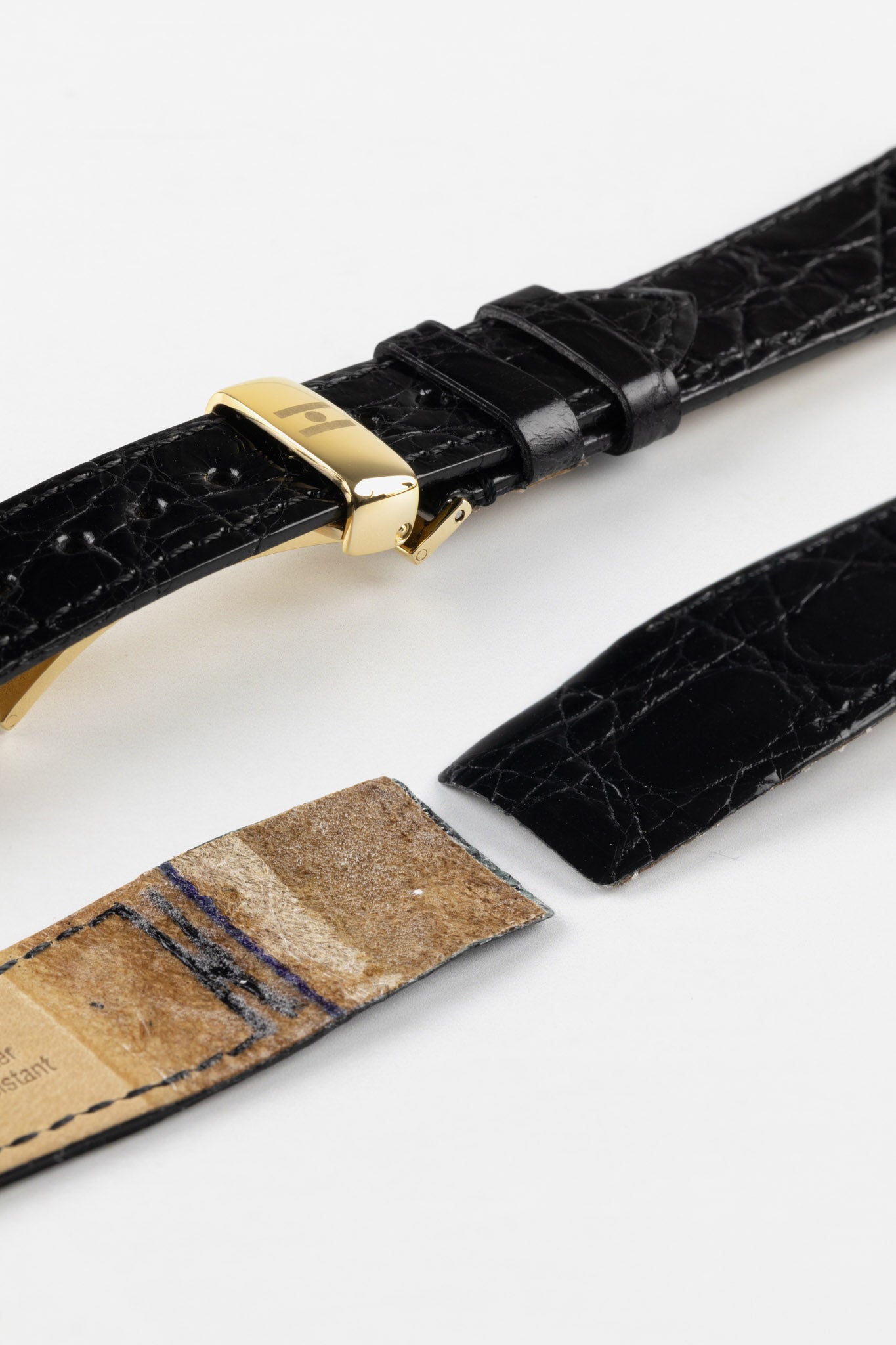 black crocodile watch strap 