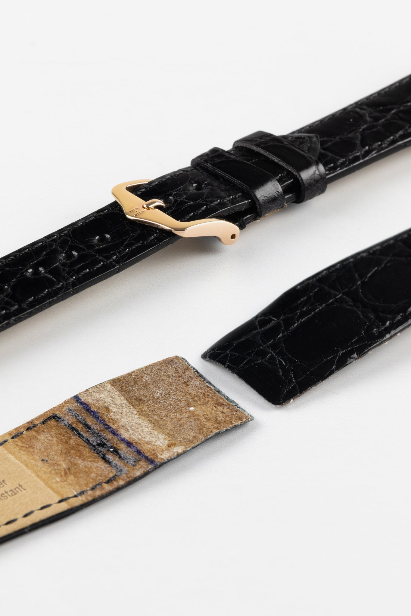 black crocodile watch strap 