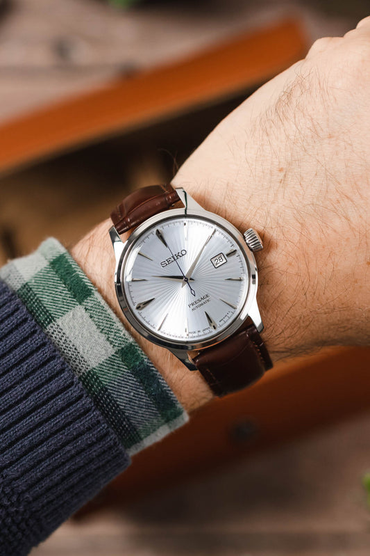 brown leather watch strap quick release