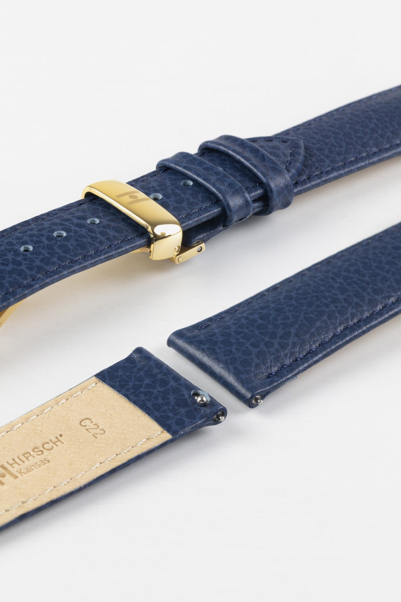 blue calf leather watch strap