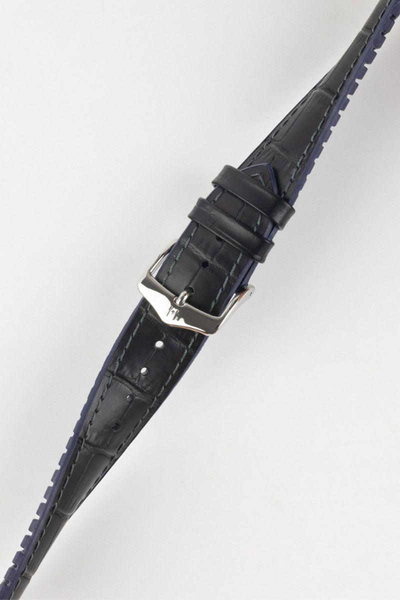 black and blue watch strap
