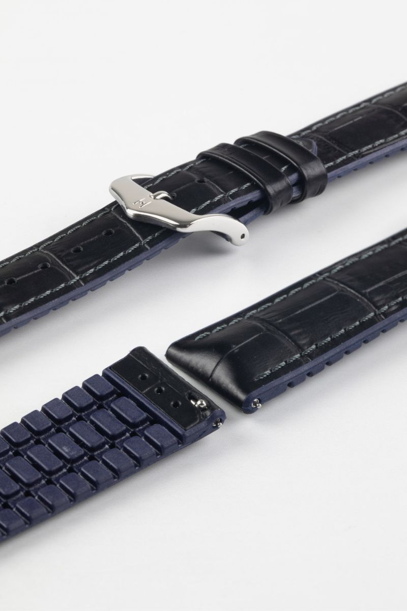 black and blue watch strap