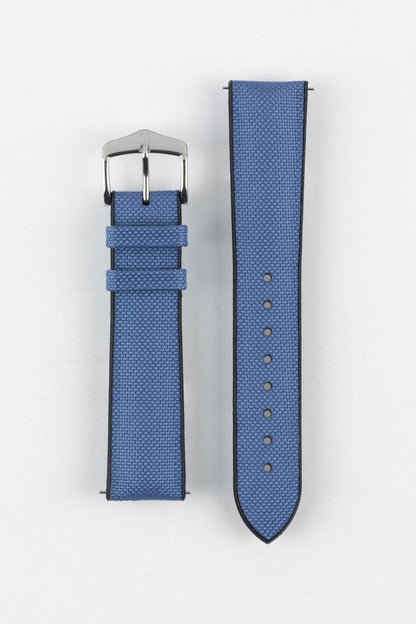 Hirsch ARNE Sailcloth Effect Performance Watch Strap - BLUE