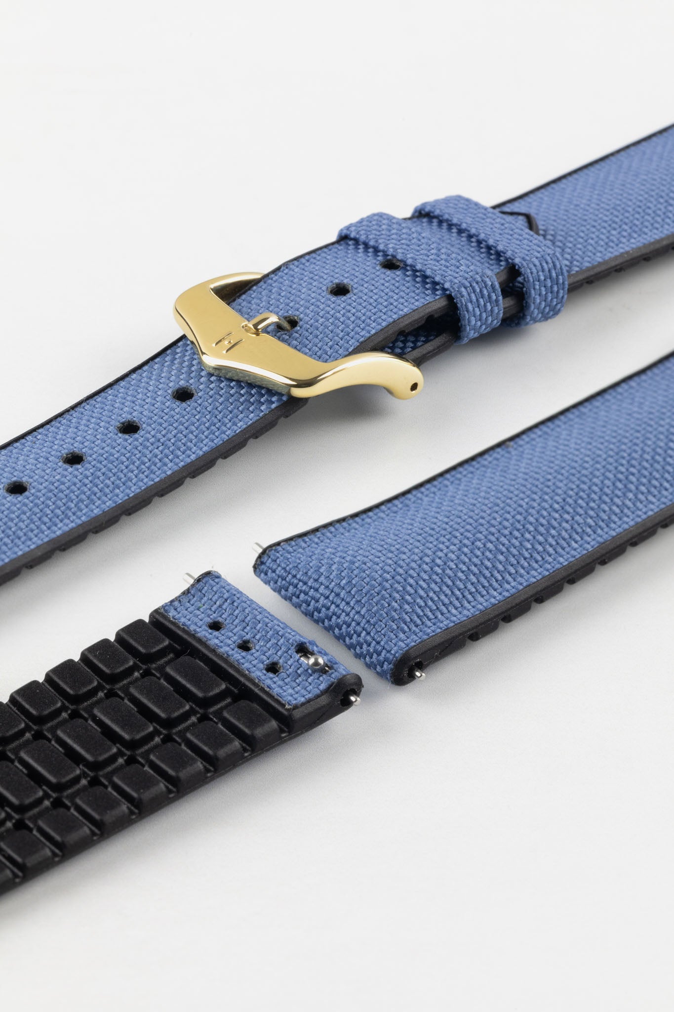 Hirsch ARNE Sailcloth Effect Performance Watch Strap - BLUE