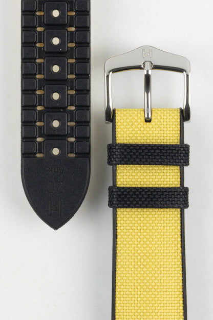 Hirsch ARNE Sailcloth Effect Performance Watch Strap - YELLOW