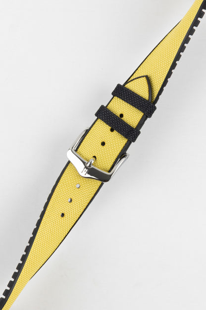 Hirsch ARNE Sailcloth Effect Performance Watch Strap - YELLOW