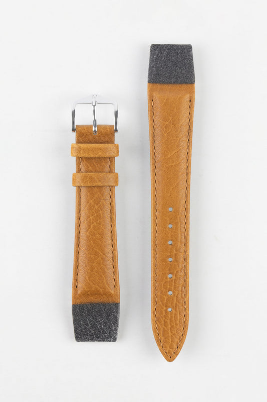 Hirsch CAMELGRAIN Open-Ended No-Allergy Leather Watch Strap in HONEY