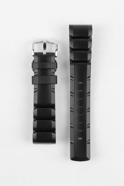 Hirsch EXTREME Natural Rubber Watch Strap in BLACK