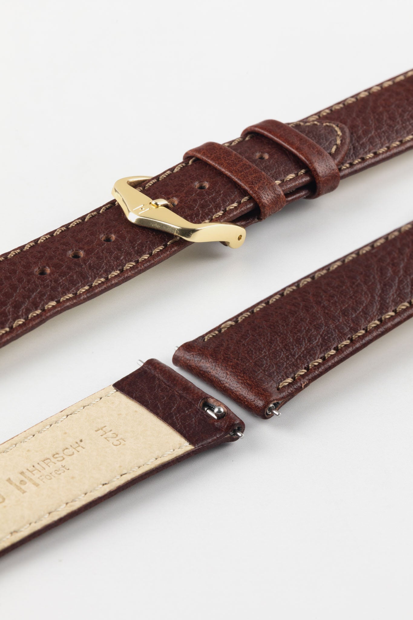 Hirsch FOREST Naturally Tanned Buffalo Watch Strap | BROWN – HS by