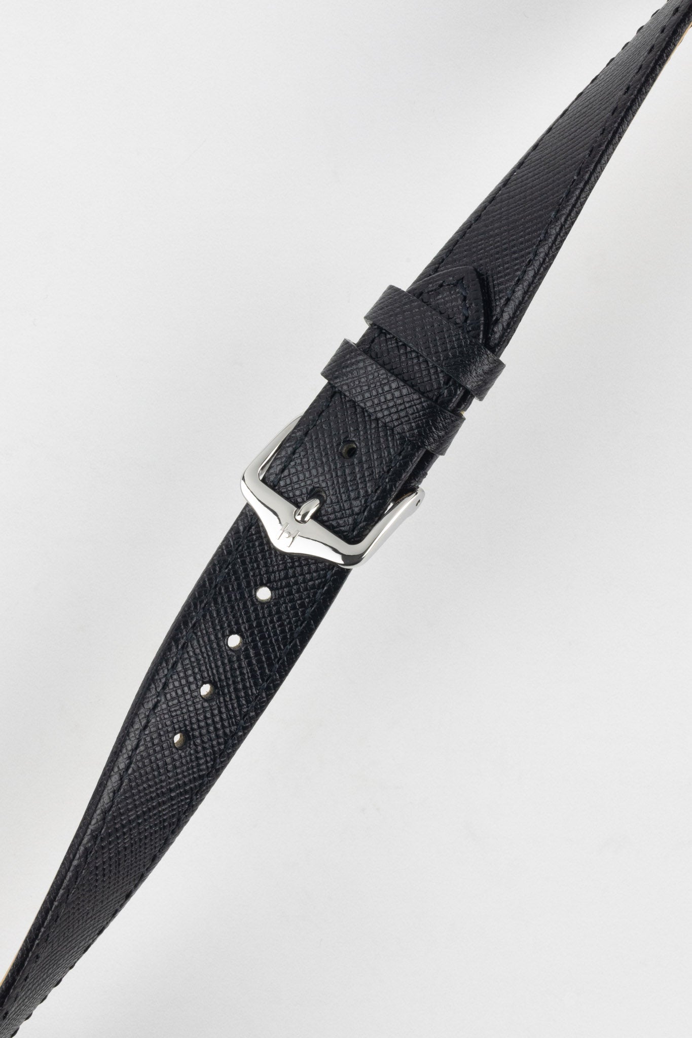 Hirsch GIFFONE Calf Leather Watch Strap in BLACK