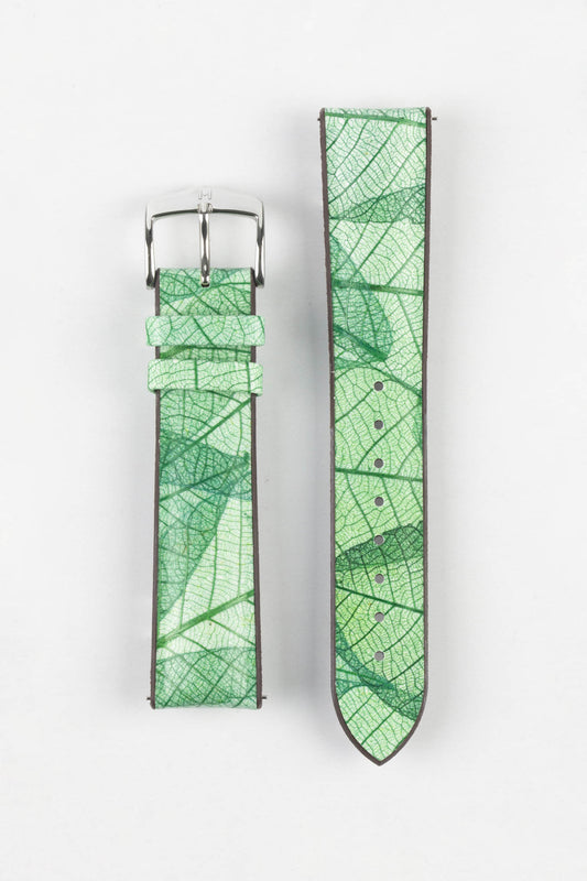 Hirsch LEAF Vegan Performance Rubber Watch Strap in GREEN