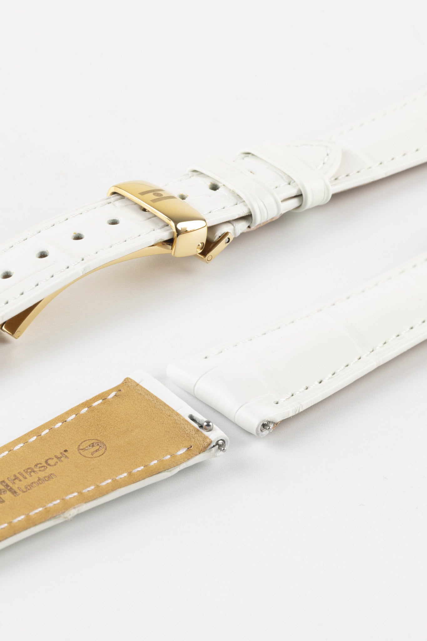 White Alligator Watch Strap London Hirsch Straps HS by