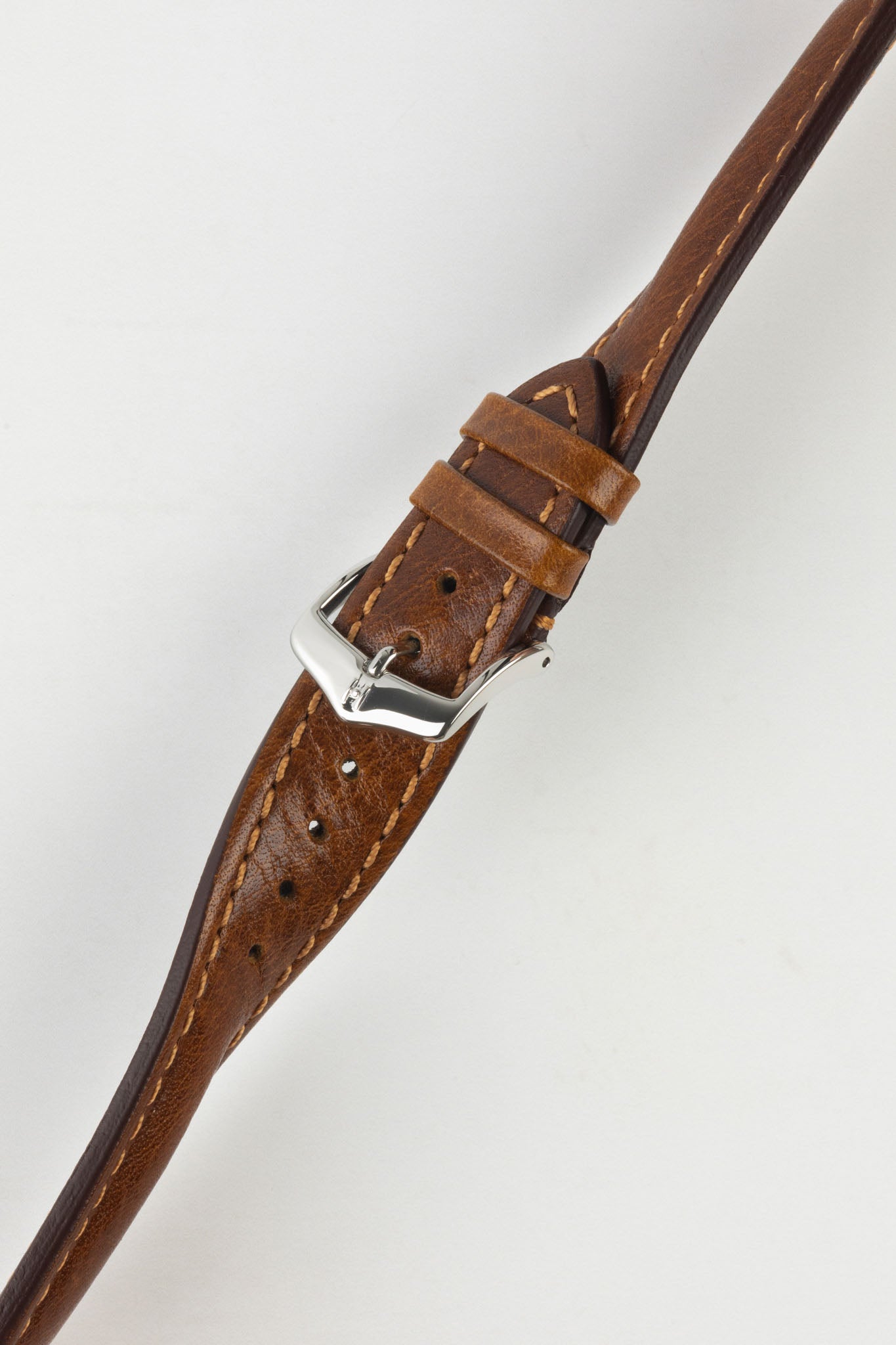 Hirsch LUCCA Tuscan Leather Watch Strap in GOLD BROWN