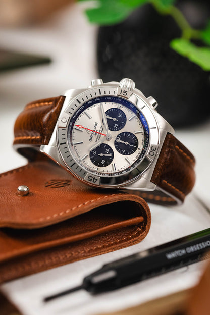 Hirsch LUCCA Tuscan Leather Watch Strap in GOLD BROWN