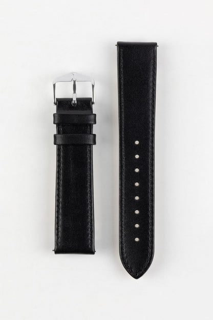 Hirsch OSIRIS Quick-Release Calf Leather Watch Strap in BLACK