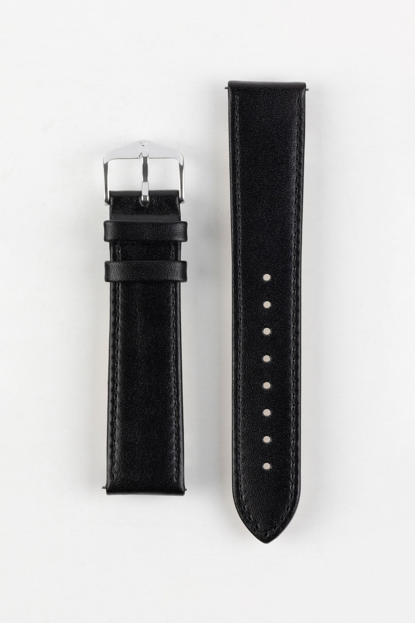 Hirsch OSIRIS Quick-Release Calf Leather Watch Strap in BLACK