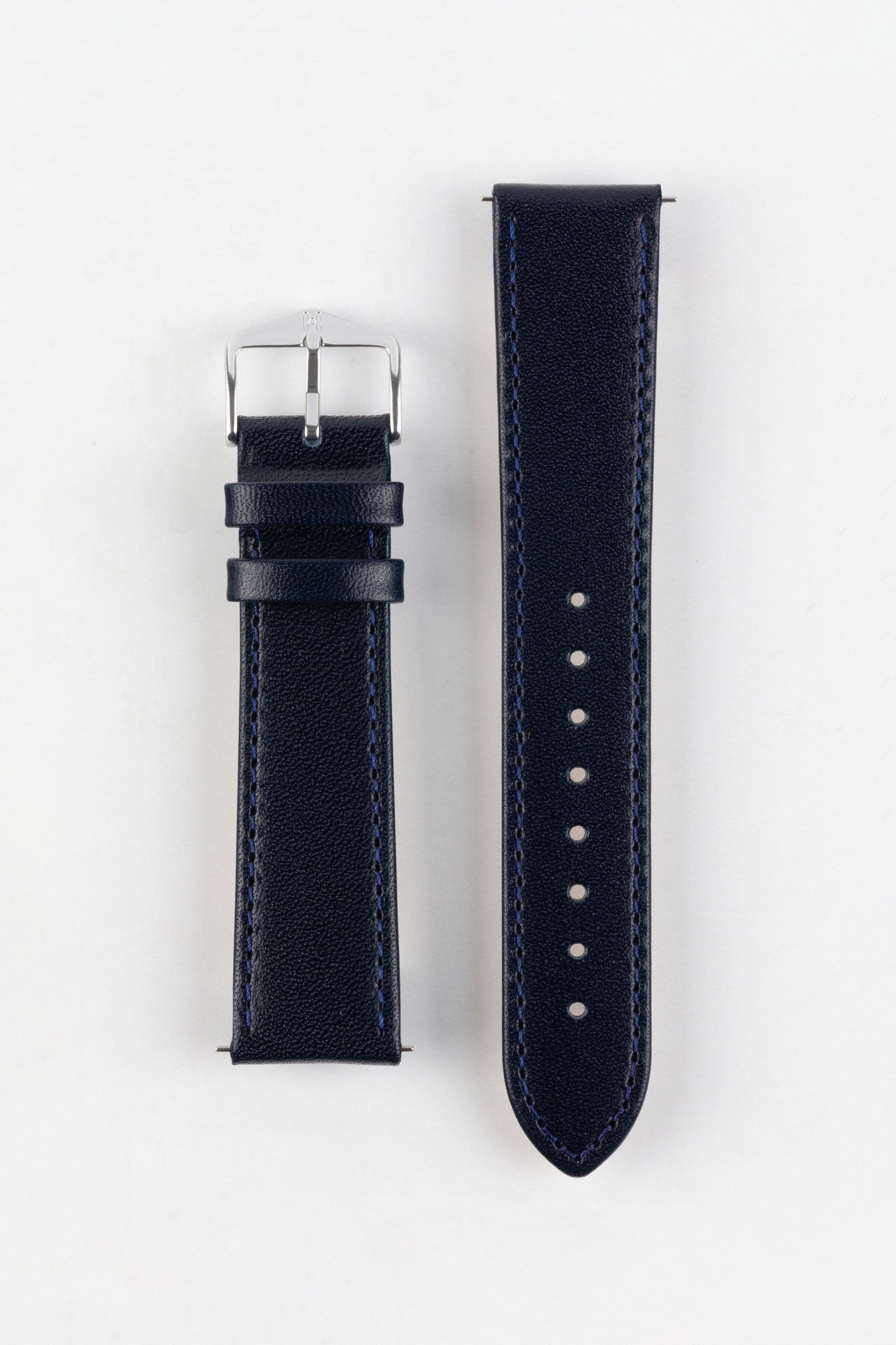 Hirsch OSIRIS Quick-Release Calf Leather Watch Strap in BLUE