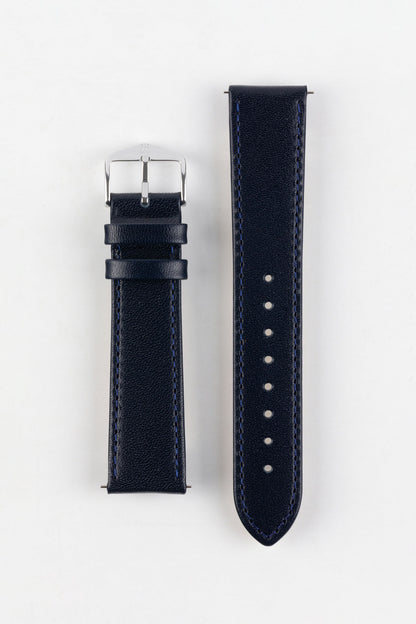 Hirsch OSIRIS Quick-Release Calf Leather Watch Strap in BLUE