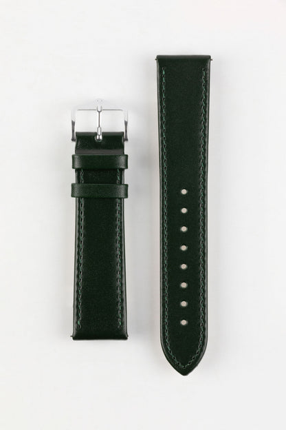 Hirsch OSIRIS Calf Leather Watch Strap in GREEN