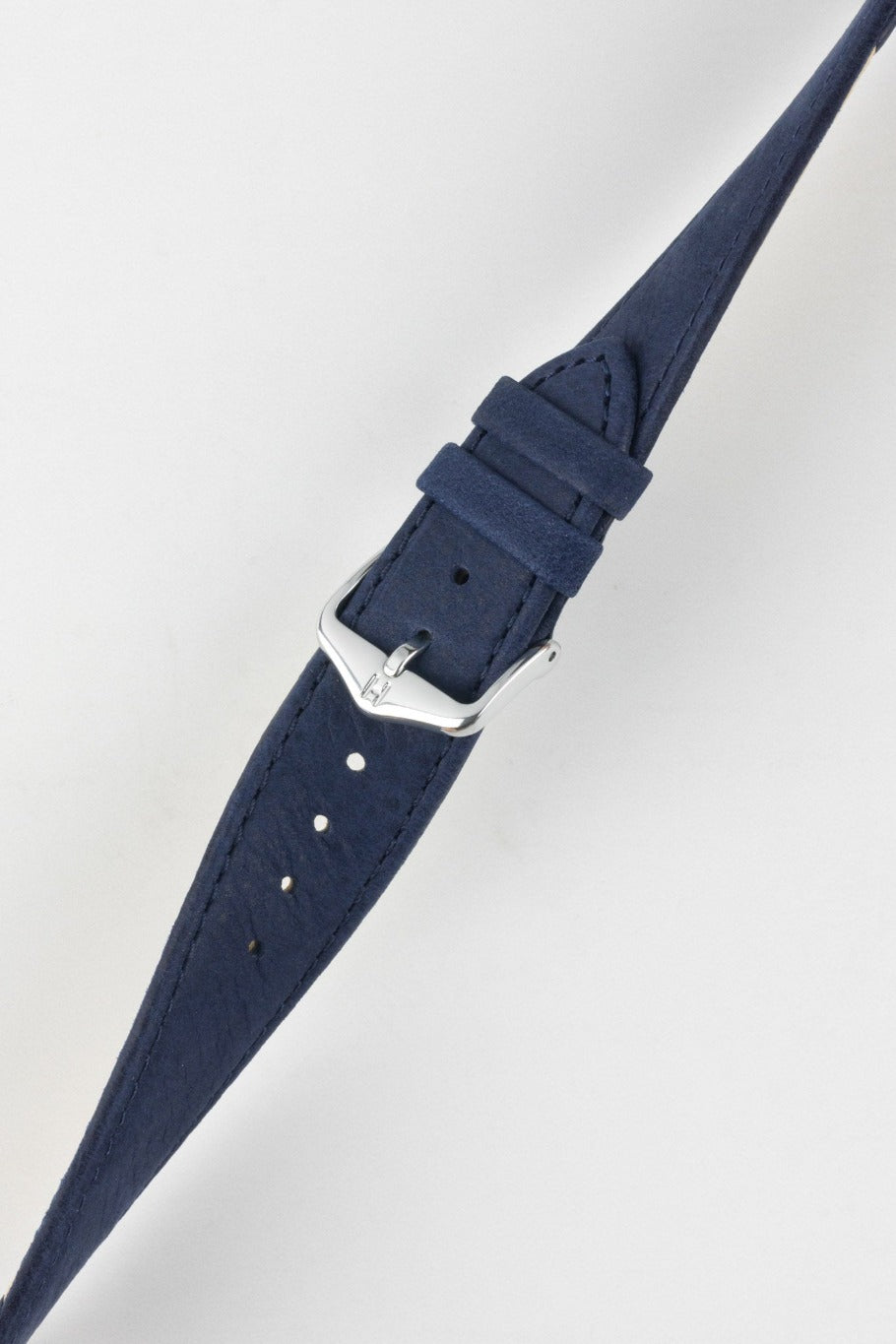 Blue leather watch strap  CLASSIC SMOOTH NAVY BLUE (tone-on-tone)