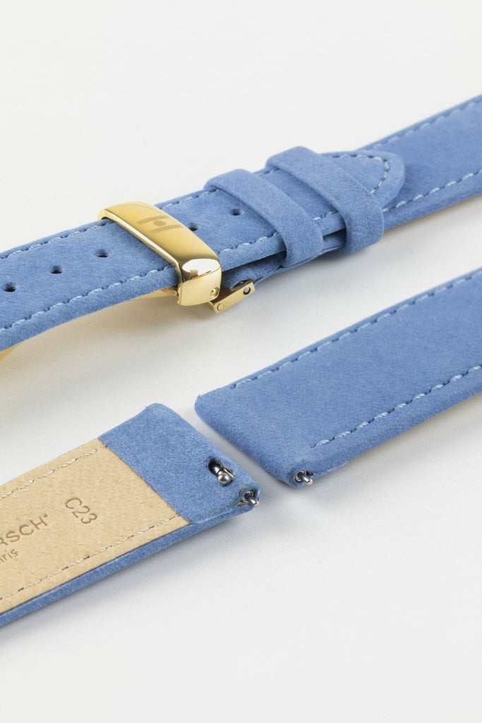 light blue leather watch strap 