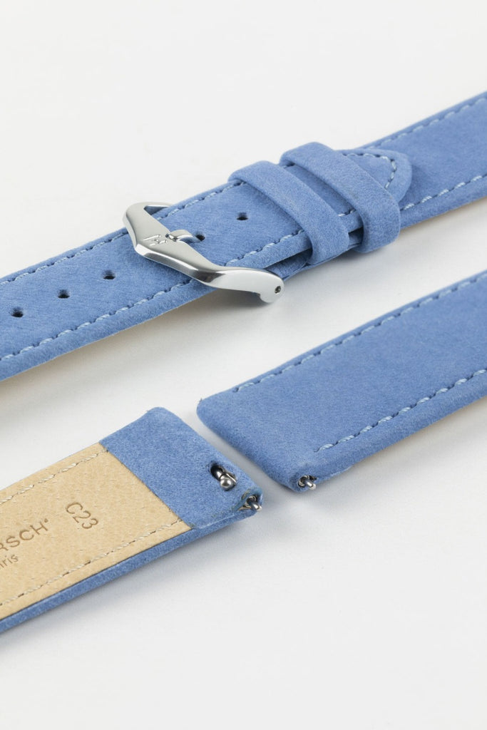 light blue leather watch strap 