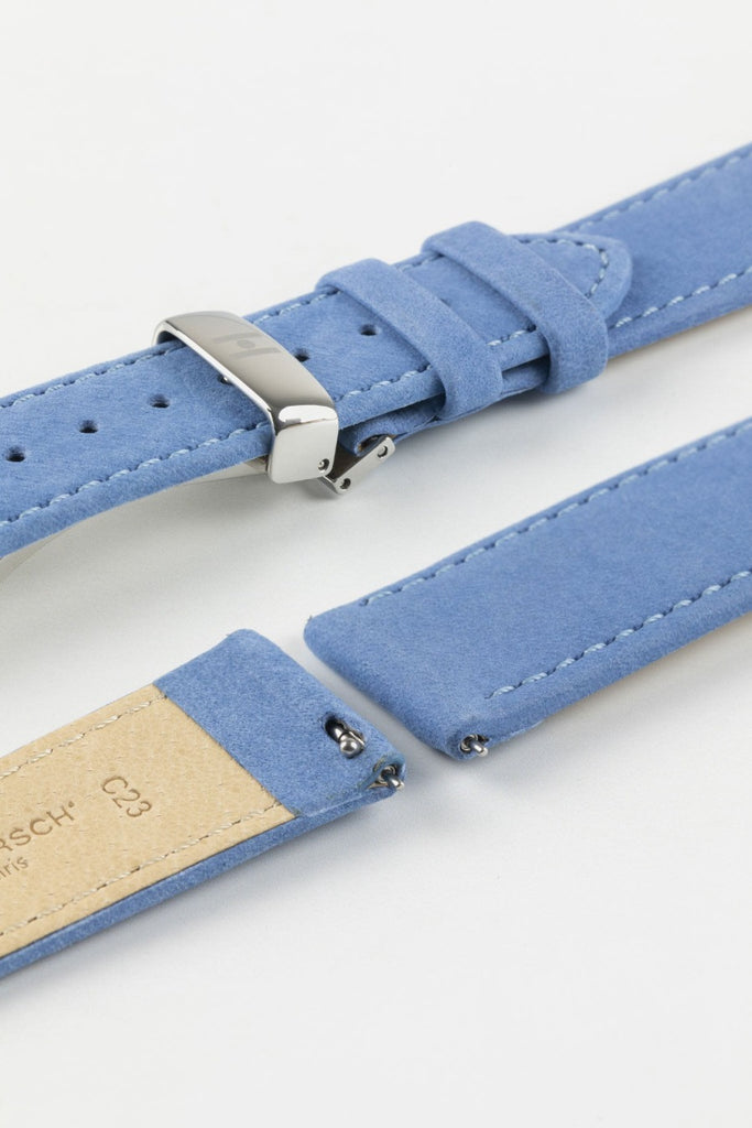 light blue leather watch strap 