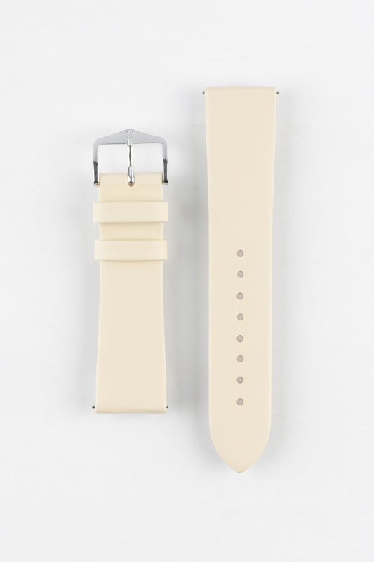 Hirsch TORONTO Quick-Release Fine-Grained Leather Watch Strap in BEIGE