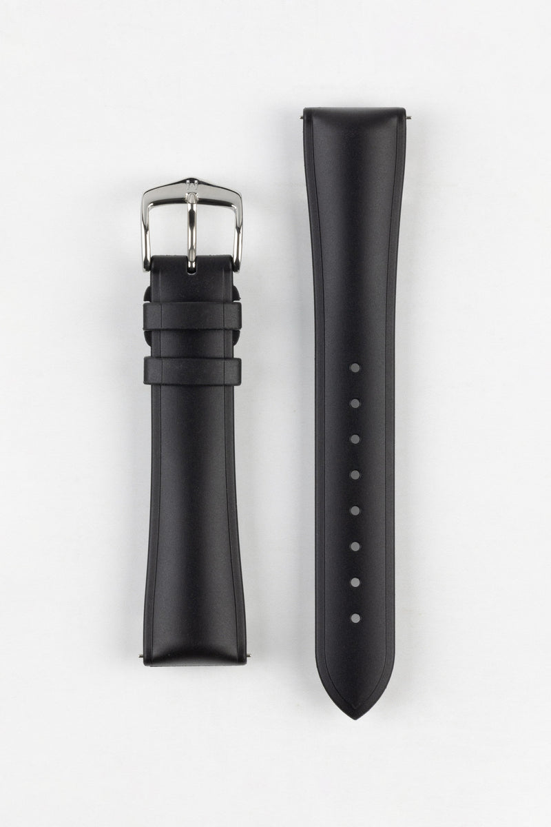 Hirsch Urbane Rubber Strap Black Hirsch Straps HS by WatchObsession