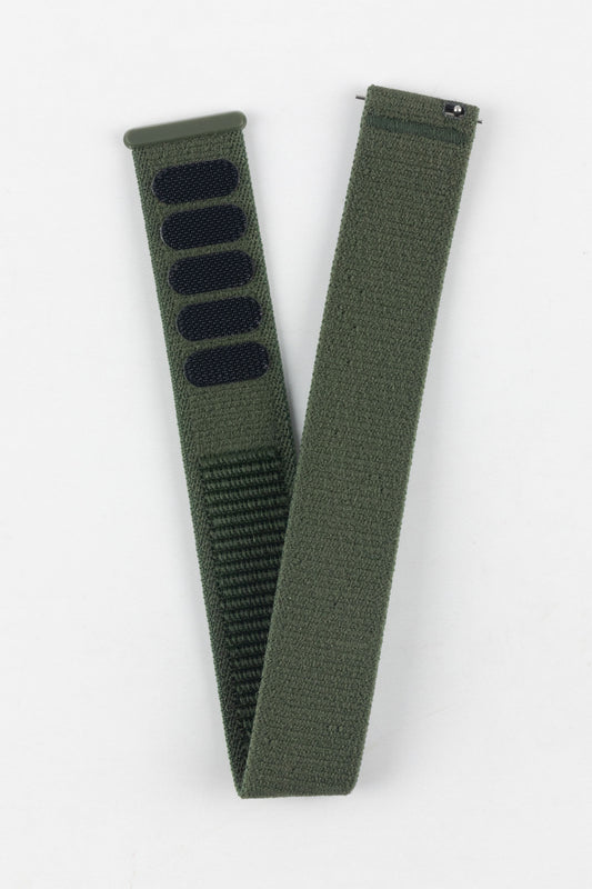 Hirsch VOCEM Fabric Watch Strap in GREEN