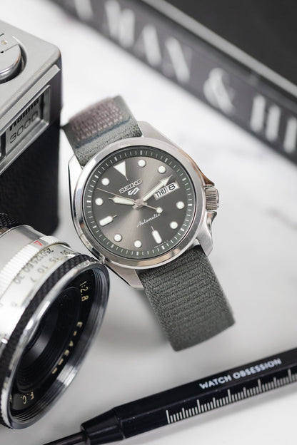 Hirsch VOCEM Fabric Watch Strap in GREY