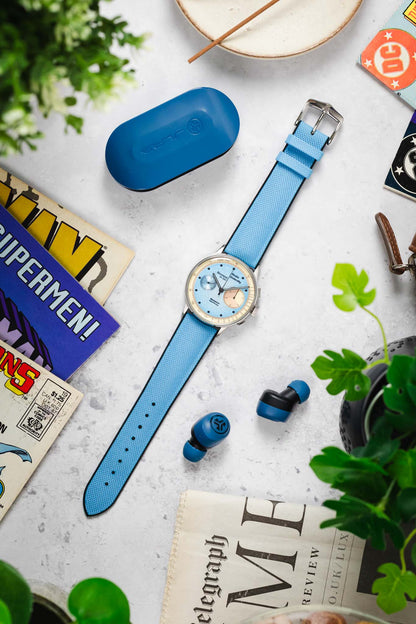 Hirsch ARNE Animal-Free Sailcloth Effect Performance Watch Strap - TURQUOISE
