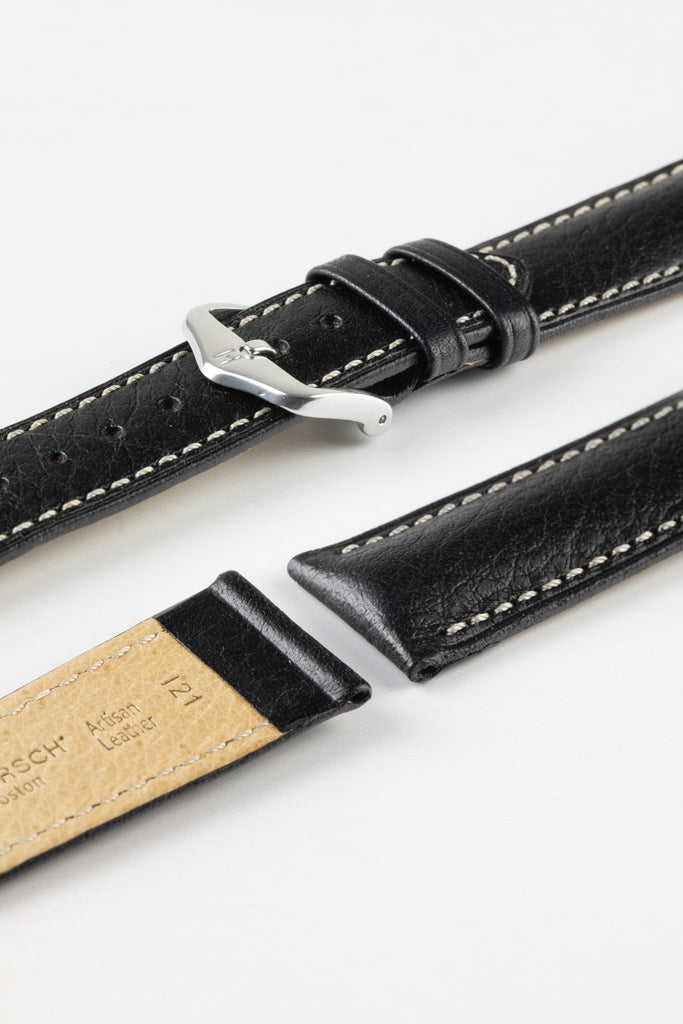 textured calfskin watch strap (buckle)