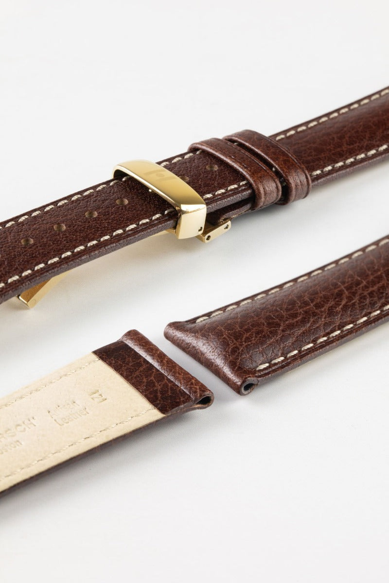 Cinturino HIRSCH Boston In Pelle Bufalo, Classico Con Sgancio Rapido, 18 Mm, Per Uomo E Donna