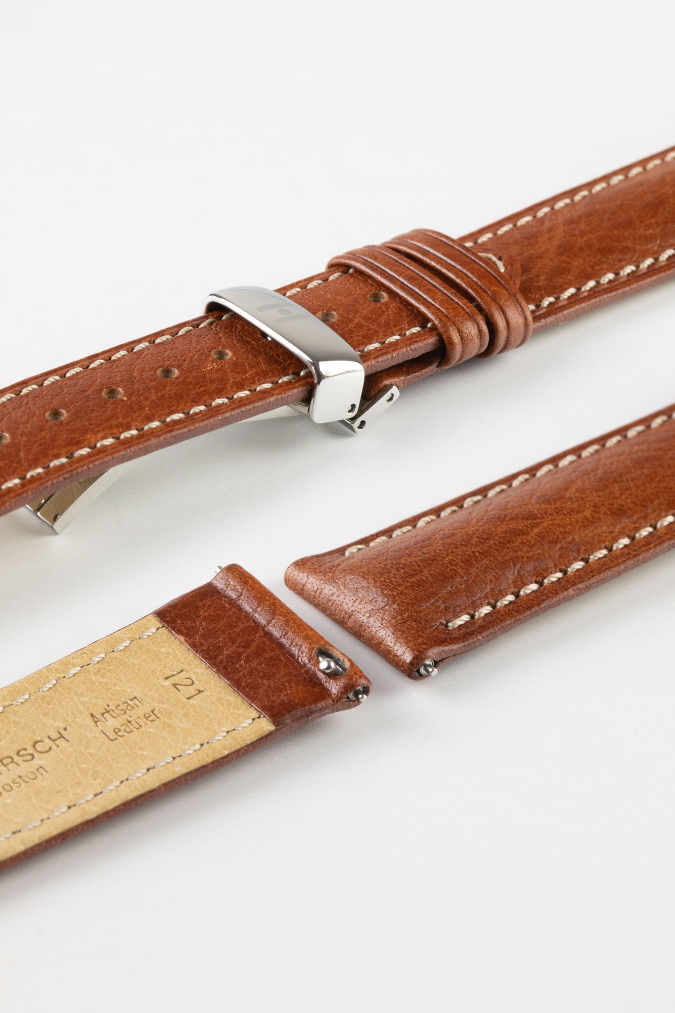 gold leather watch strap 