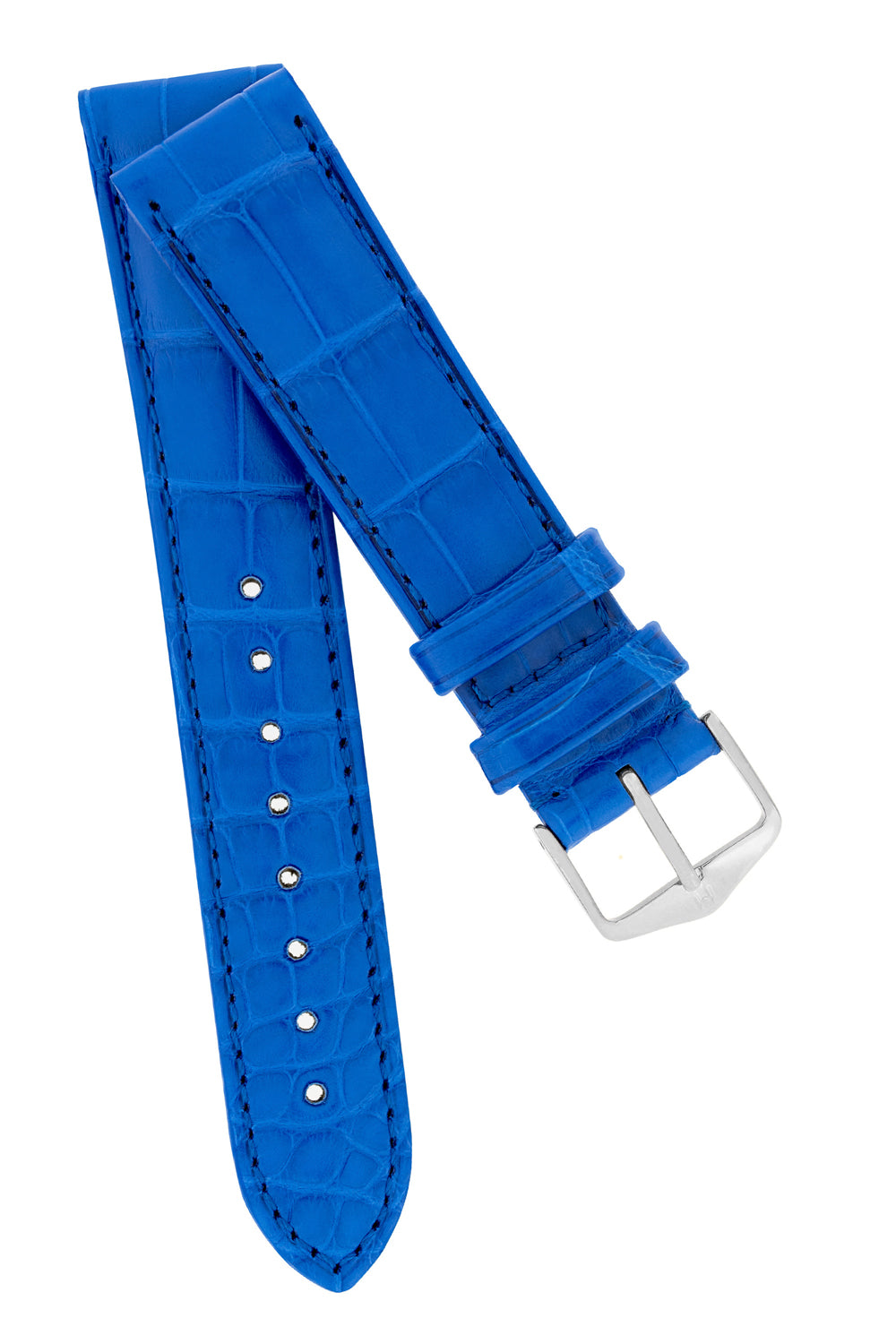 royal blue leather watch strap 