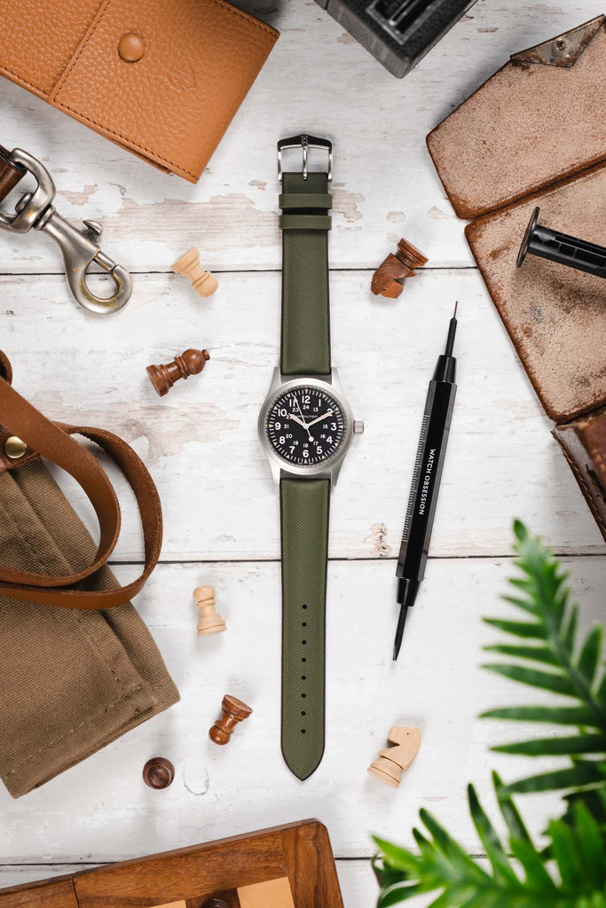 army green watch strap