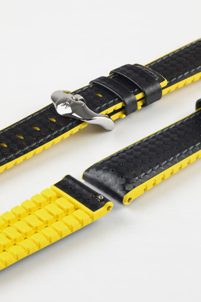 black yellow watch strap 