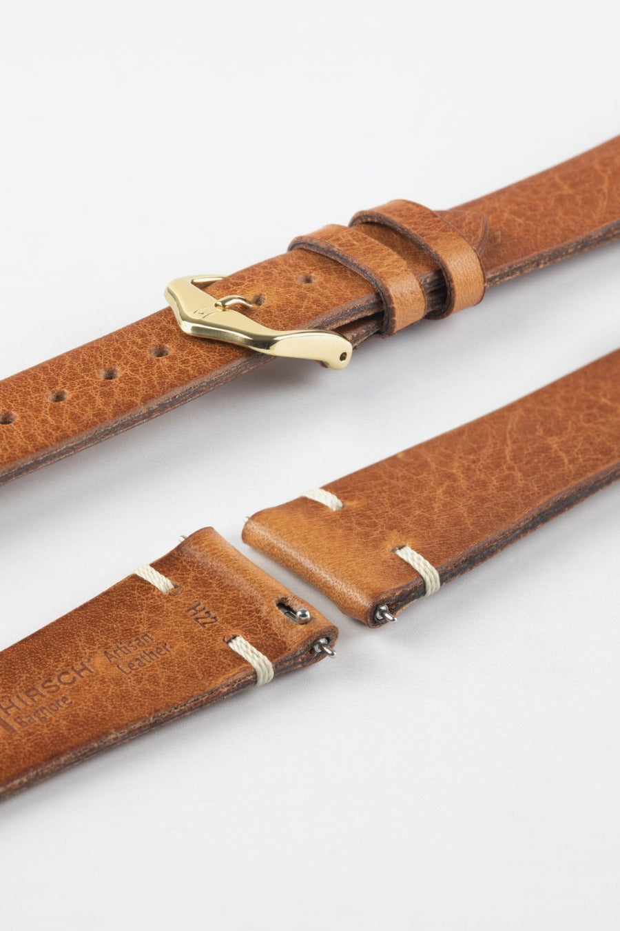 brown vintage leather watch strap