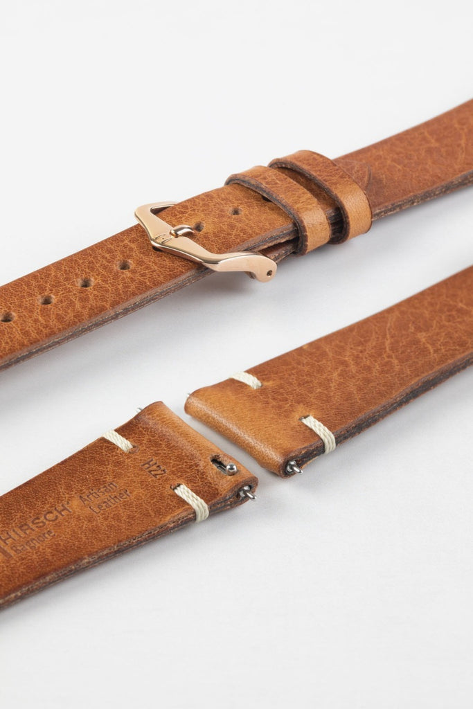 brown vintage leather watch strap